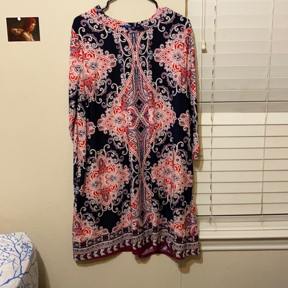 Red and pink midis dress